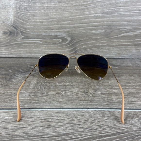 Ray-Ban 58014 Gold Metal Frame Aviator Sunglasses Brown Lenses **Frames Only** - Picture 5 of 14